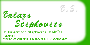 balazs stipkovits business card